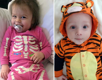 pictures of two toddlers involved in autism research study