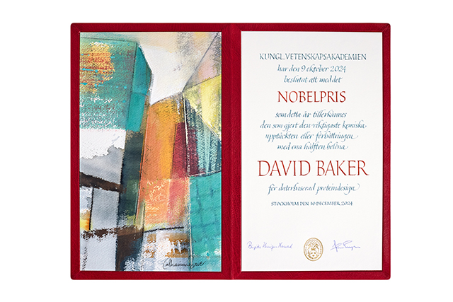 David Baker's Nobel Diploma