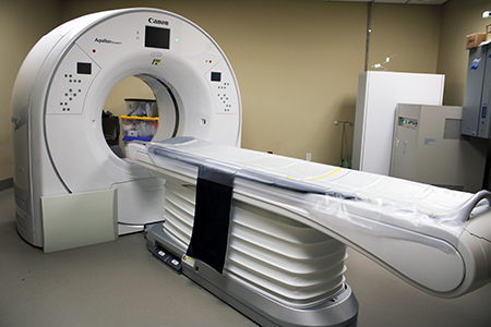 picture of a new CT scanner in the King County Medical Examiner's Office