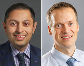 pictures of Drs. Debarshi Mustafi, left, and Andrew Stacey