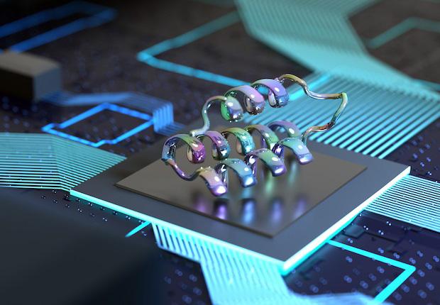 picture of 3d-printed protein molecule